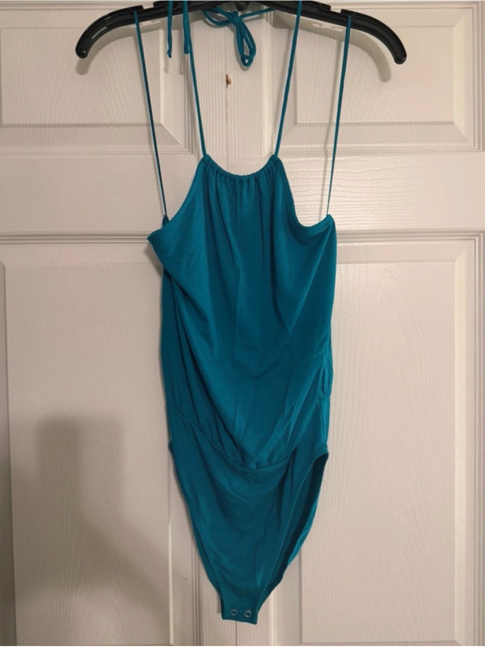Express Teal Halter Bandeau Bodysuit
